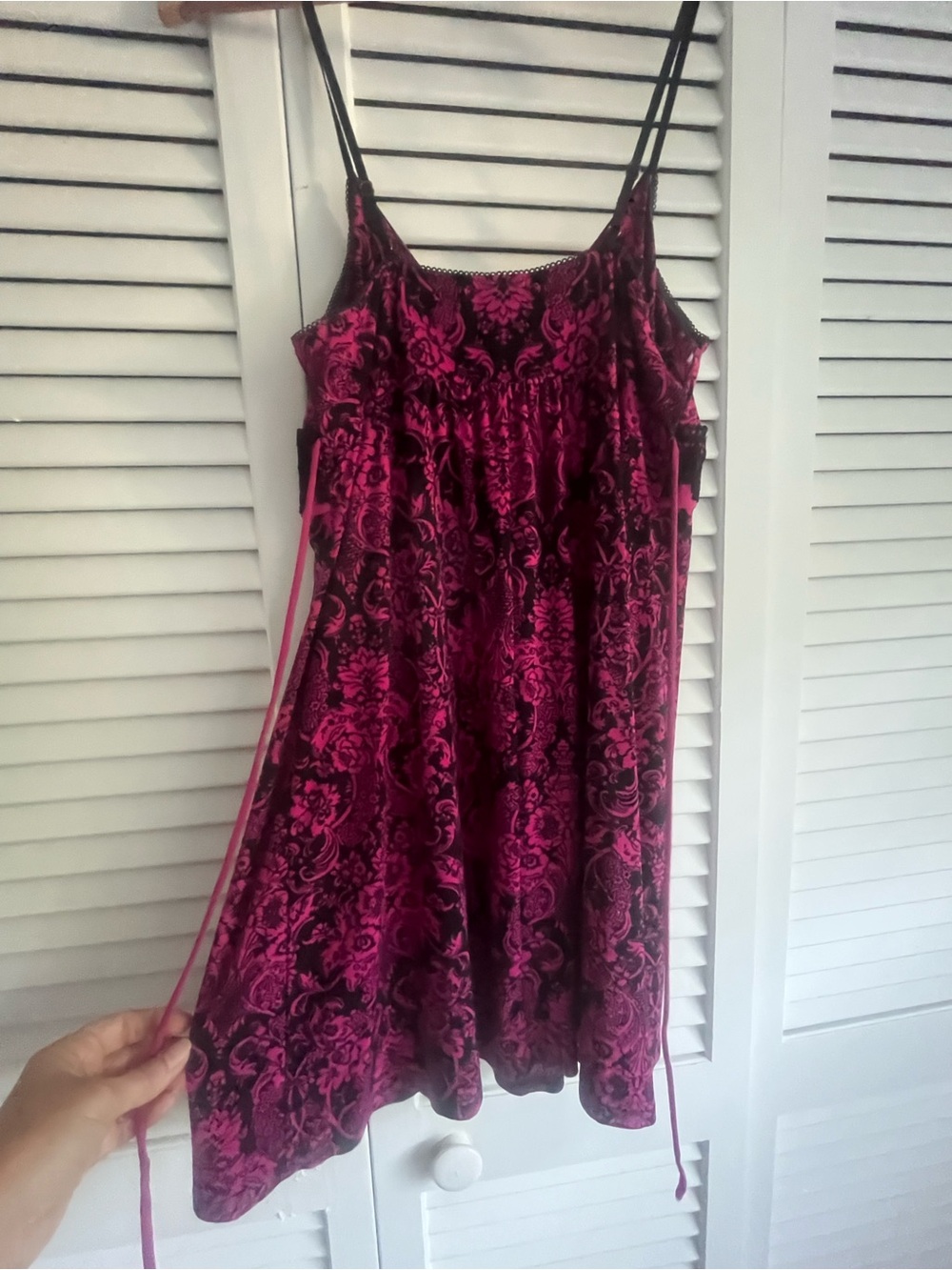 In Bloom Hot Pink and Black Slip - Picture 5 of 14